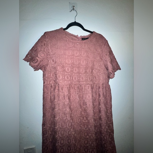 Mikarose Pink Lace Midi Dress -XL - Picture 1 of 4